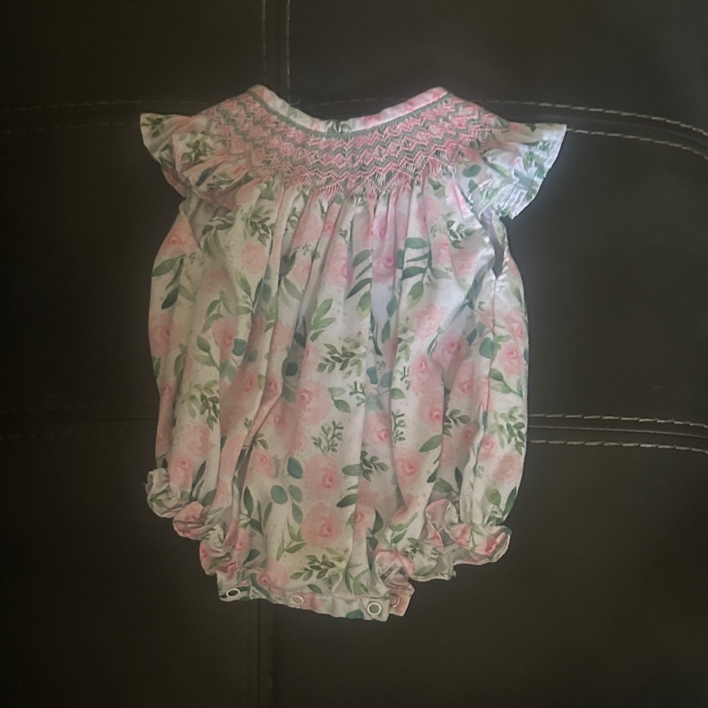 Floral Pink Baby Romper